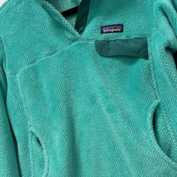 PATAGONIA WOMENS TURQUOISE COWL NECK SWEATER - Picture 5 of 5